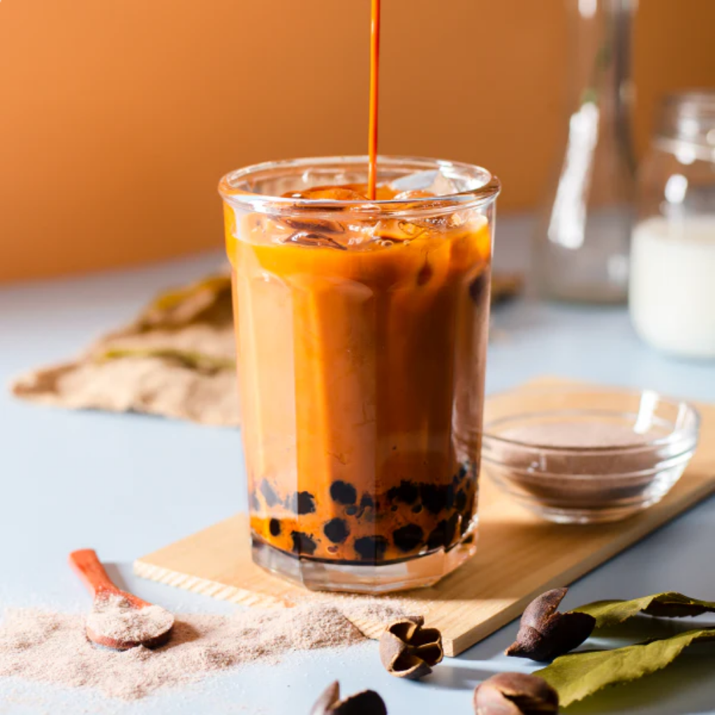 Thai Iced Tea With Boba