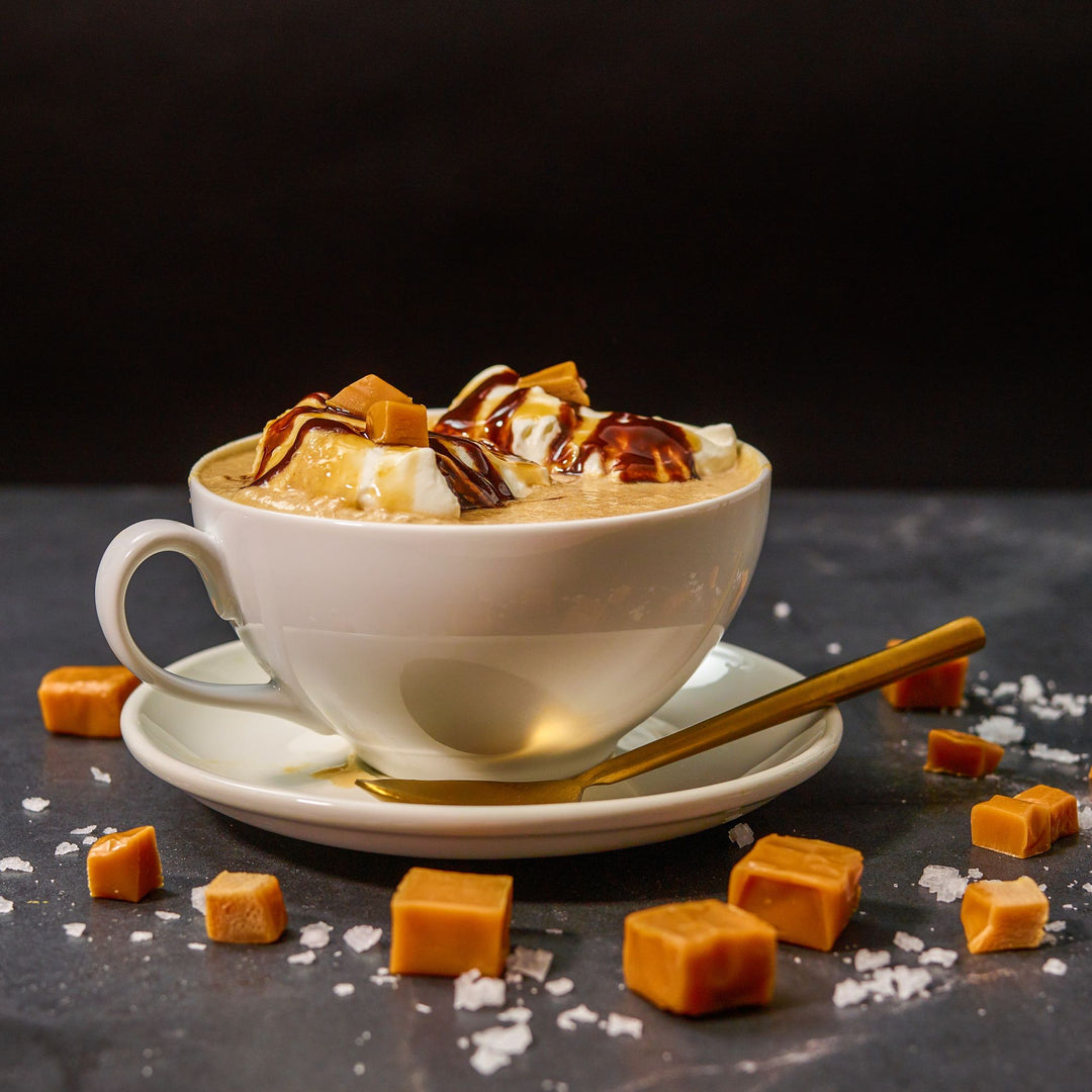 Salted Caramel Latte with Cream