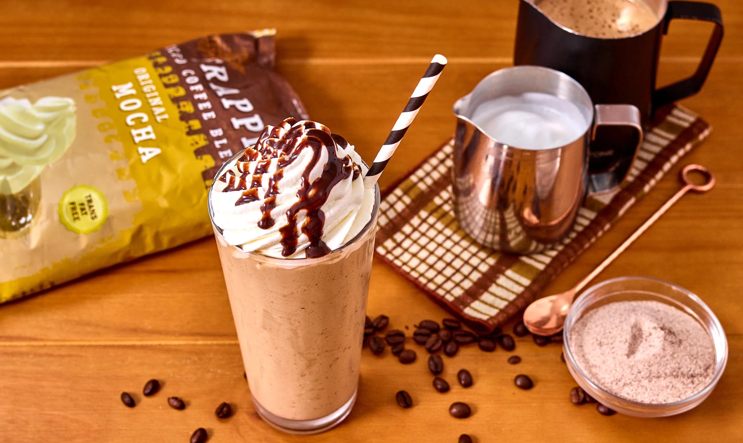 Frappe Powder Drink Mixes for Blended-with-ice beverages from MOCAFE