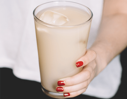glass of MOCAFE™ Precious Divinity™ Vanilla Chai Tea Frappe from IBEV Concepts