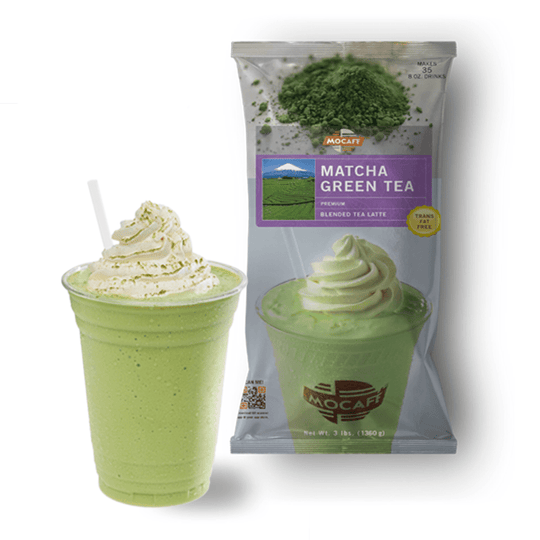 Matcha Green Tea Latte Sweetened Powder Frappe Mix by MOCAFE™