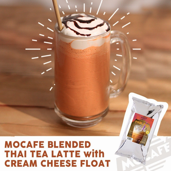 Blended Thai Tea Latte with Cream Cheese Float