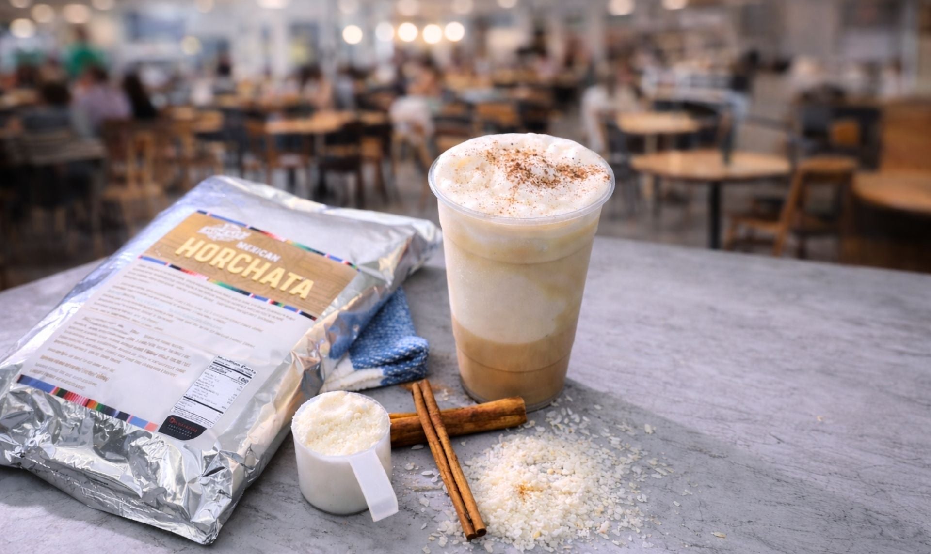 Blended creme frappe powder mixes by mocafe