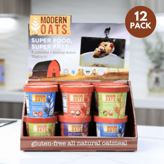 Oatmeal Packet Display Riser Premium Oatmeal Cups with Protein Variety Pack Countertop Display