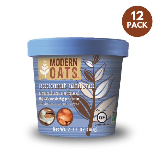 Modern Oats Coconut Almond Premium Oatmeal, 2.11 Ounce (Pack of 12)