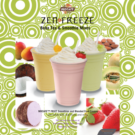 MOCAFE™ Strawberry Blended Creme Powder Mix for Frappes Smoothies and Milk Tea Drinks