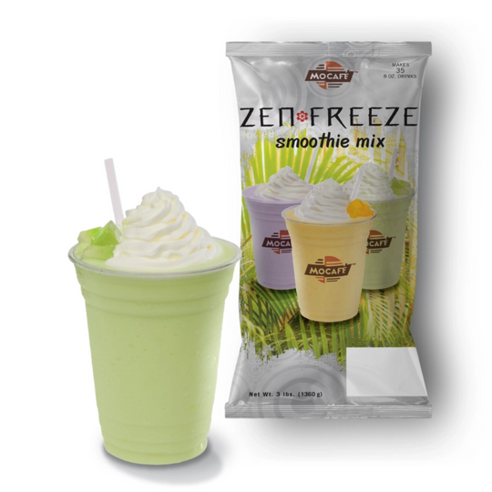 MOCAFE™ ZENFreeze Honeydew Melon Powder Mix for Boba & Smoothies 3 lb bag for café beverages