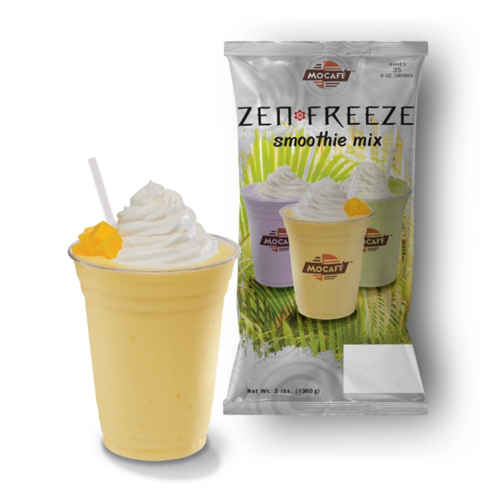 MOCAFE™ ZENFreeze Mango Powder Mix for Boba & Smoothies 3 lb bag for café beverages