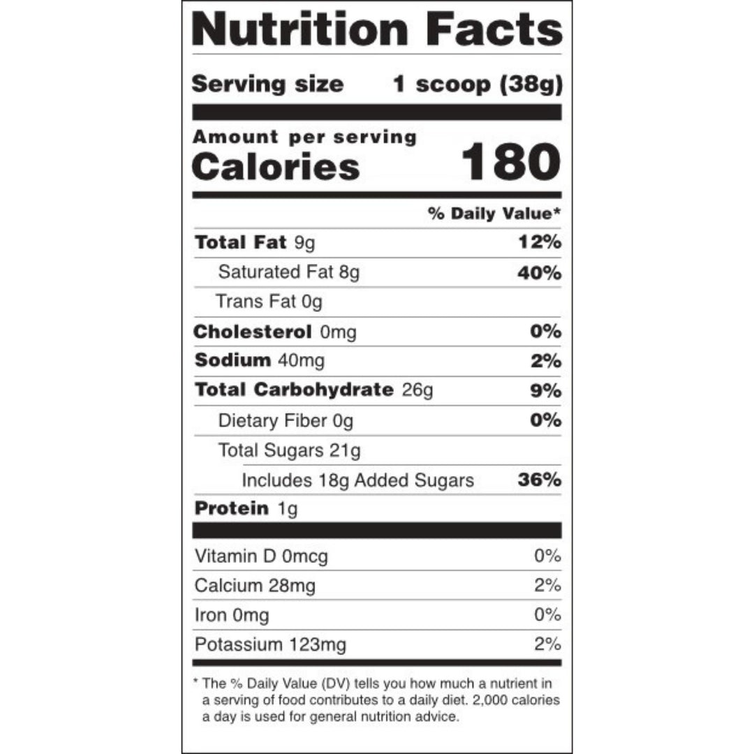 Mocafe Dubai Chocolate Pistachio Frappe Mix Powder nutritional panel