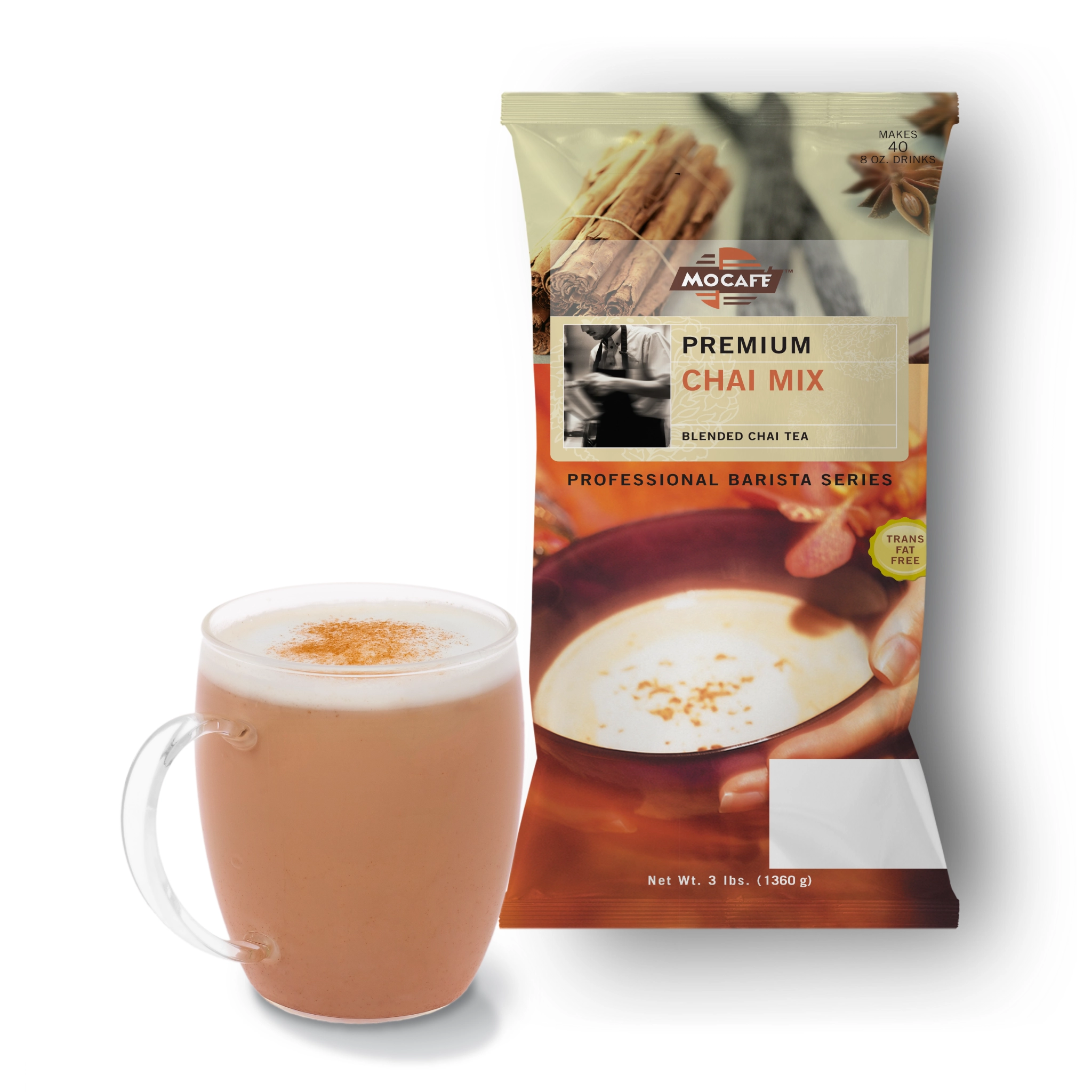 MOCAFE™ Precious Divinity™ Vanilla Chai Tea Latte Powder Mix  3 lb bag for café beverages