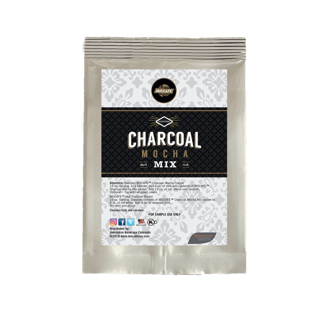 Charcoal Mocha mix sample from Mocafe