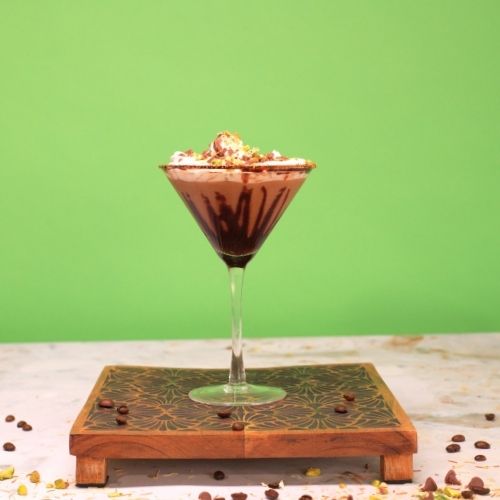 Dubai Chocolate espresso martini recipe by MOCAFE