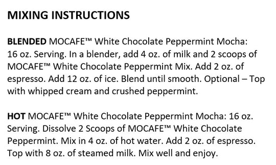 MOCAFE™ White Chocolate Peppermint Mocha